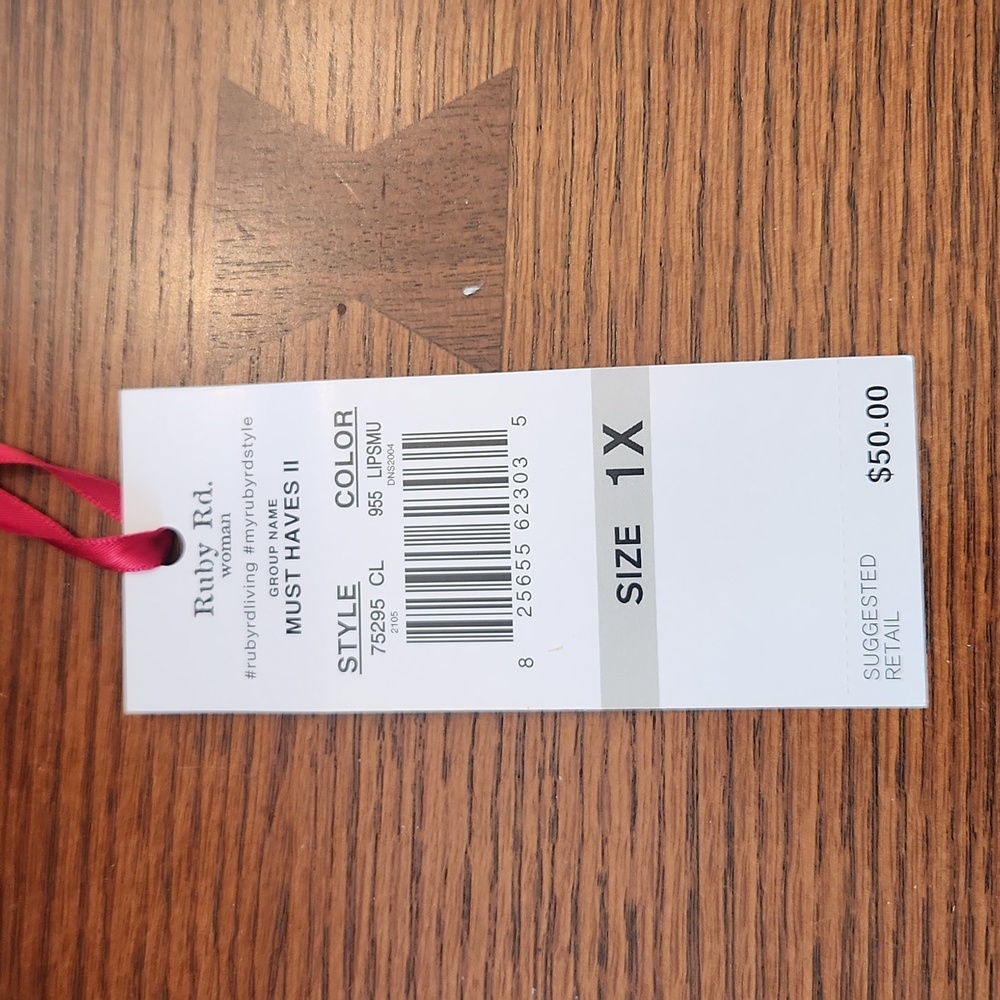 Ruby Rd. 1X Blouse - Picture 2 of 4